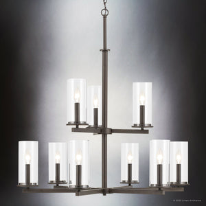 Urban Ambiance - Chandelier - UKC20062 Transitional Indoor Chandelier, 32.5''H x 32.25''W x 32.25''Dep, Olde Bronze Finish, Marquess Collection - 