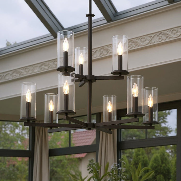 UKC20062 Transitional Indoor Chandelier, 32.5''H x 32.25''W x 32.25''Dep, Olde Bronze Finish, Marquess Collection