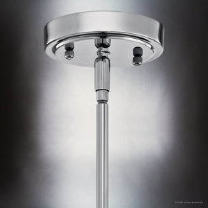 Urban Ambiance - Pendant - UKC20072 Casual Indoor Pendant, 19.75''H x 14''W x 14''Dep, Chrome Finish, Opalyn Collection - 