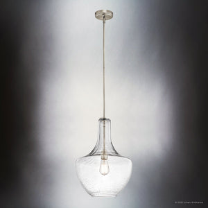 Urban Ambiance - Pendant - UKC20073 Casual Indoor Pendant, 19.75''H x 14''W x 14''Dep, Brushed Nickel Finish, Opalyn Collection - 