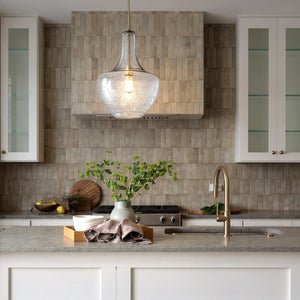 Urban Ambiance - Pendant - UKC20073 Casual Indoor Pendant, 19.75''H x 14''W x 14''Dep, Brushed Nickel Finish, Opalyn Collection - 