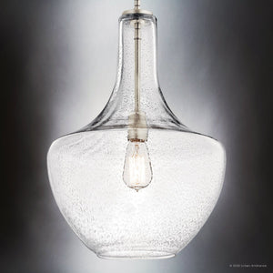 Urban Ambiance - Pendant - UKC20073 Casual Indoor Pendant, 19.75''H x 14''W x 14''Dep, Brushed Nickel Finish, Opalyn Collection - 