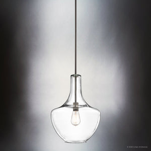 Urban Ambiance - Pendant - UKC20074 Casual Indoor Pendant, 19.75''H x 14''W x 14''Dep, Olde Bronze Finish, Opalyn Collection - 