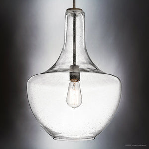 Urban Ambiance - Pendant - UKC20075 Casual Indoor Pendant, 19.75''H x 14''W x 14''Dep, Olde Bronze Finish, Opalyn Collection - 