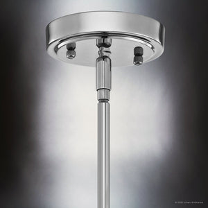 Urban Ambiance - Pendant - UKC20076 Casual Indoor Pendant, 17.75''H x 9''W x 9''Dep, Chrome Finish, Opalyn Collection - 