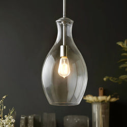 Urban Ambiance - Pendant - UKC20076 Casual Indoor Pendant, 17.75''H x 9''W x 9''Dep, Chrome Finish, Opalyn Collection - 