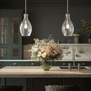 Urban Ambiance - Pendant - UKC20076 Casual Indoor Pendant, 17.75''H x 9''W x 9''Dep, Chrome Finish, Opalyn Collection - 