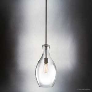 Urban Ambiance - Pendant - UKC20077 Casual Indoor Pendant, 17.75''H x 9''W x 9''Dep, Olde Bronze Finish, Opalyn Collection - 
