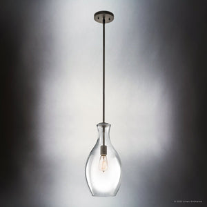 Urban Ambiance - Pendant - UKC20077 Casual Indoor Pendant, 17.75''H x 9''W x 9''Dep, Olde Bronze Finish, Opalyn Collection - 
