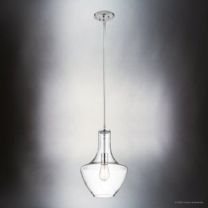 Urban Ambiance - Pendant - UKC20078 Casual Indoor Pendant, 15.25''H x 10.5''W x 10.5''Dep, Chrome Finish, Opalyn Collection - 