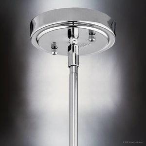 Urban Ambiance - Pendant - UKC20078 Casual Indoor Pendant, 15.25''H x 10.5''W x 10.5''Dep, Chrome Finish, Opalyn Collection - 