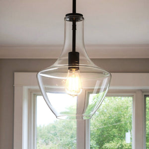 Urban Ambiance - Pendant - UKC20080 Casual Indoor Pendant, 15.25''H x 10.5''W x 10.5''Dep, Olde Bronze Finish, Opalyn Collection - 