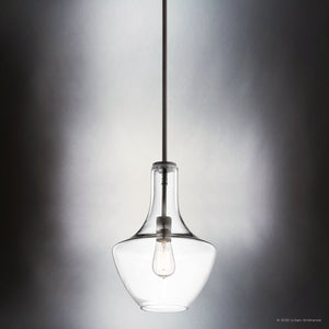 Urban Ambiance - Pendant - UKC20080 Casual Indoor Pendant, 15.25''H x 10.5''W x 10.5''Dep, Olde Bronze Finish, Opalyn Collection - 