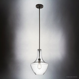 Urban Ambiance - Pendant - UKC20081 Casual Indoor Pendant, 15.25''H x 10.5''W x 10.5''Dep, Olde Bronze Finish, Opalyn Collection - 