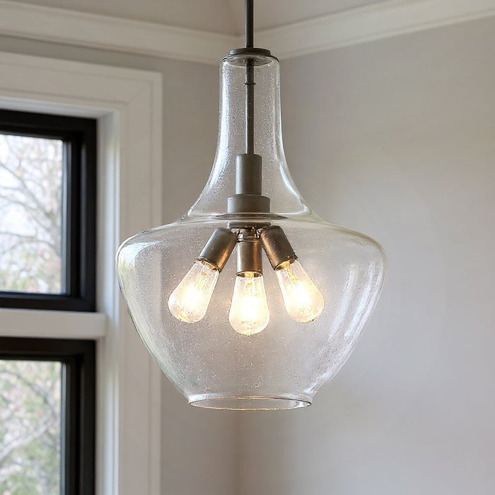 UKC20082 Casual Indoor Pendant, 22.5''H x 16''W x 16''Dep, Olde Bronze Finish, Opalyn Collection