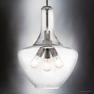Urban Ambiance - Pendant - UKC20082 Casual Indoor Pendant, 22.5''H x 16''W x 16''Dep, Olde Bronze Finish, Opalyn Collection - 