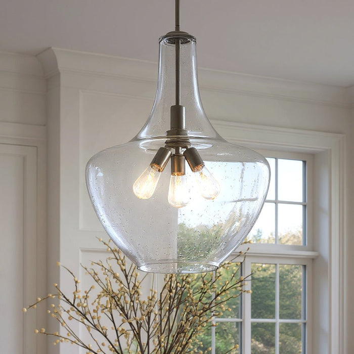 UKC20083 Casual Indoor Pendant, 27.25''H x 20''W x 20''Dep, Olde Bronze Finish, Opalyn Collection