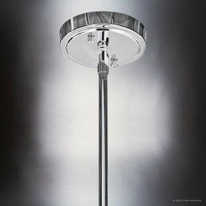 Urban Ambiance - Pendant - UKC20084 Casual Indoor Pendant, 13.75''H x 7''W x 7''Dep, Chrome Finish, Opalyn Collection - 
