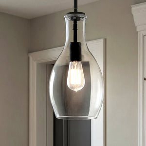 Urban Ambiance - Pendant - UKC20085 Casual Indoor Pendant, 13.75''H x 7''W x 7''Dep, Olde Bronze Finish, Opalyn Collection - 