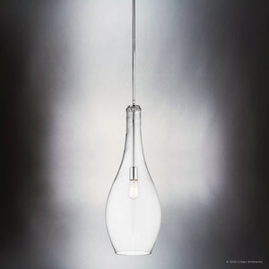 Urban Ambiance - Pendant - UKC20086 Casual Indoor Pendant, 29.5''H x 11''W x 11''Dep, Chrome Finish, Opalyn Collection - 