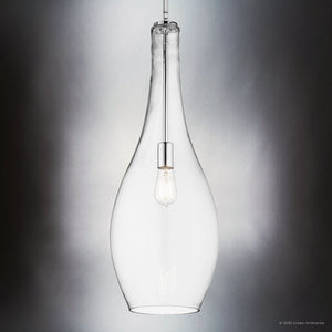 Urban Ambiance - Pendant - UKC20086 Casual Indoor Pendant, 29.5''H x 11''W x 11''Dep, Chrome Finish, Opalyn Collection - 