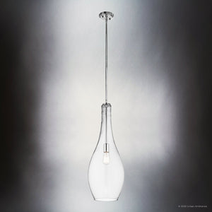 Urban Ambiance - Pendant - UKC20086 Casual Indoor Pendant, 29.5''H x 11''W x 11''Dep, Chrome Finish, Opalyn Collection - 