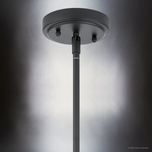 Urban Ambiance - Pendant - UKC20092 Casual Indoor Pendant, 17.75''H x 9''W x 9''Dep, Black Finish, Opalyn Collection - 
