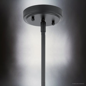 Urban Ambiance - Pendant - UKC20093 Casual Indoor Pendant, 15.25''H x 10.5''W x 10.5''Dep, Black Finish, Opalyn Collection - 
