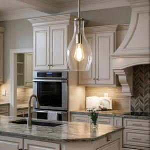 Urban Ambiance - Pendant - UKC20095 Casual Indoor Pendant, 13.75''H x 7''W x 7''Dep, Brushed Nickel Finish, Opalyn Collection - 