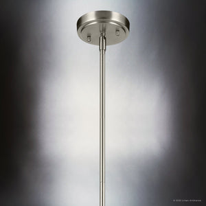 Urban Ambiance - Pendant - UKC20100 Casual Indoor Pendant, 19.75''H x 14''W x 14''Dep, Brushed Nickel Finish, Opalyn Collection - 