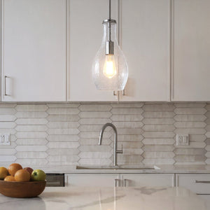 Urban Ambiance - Pendant - UKC20103 Casual Indoor Pendant, 13.75''H x 7''W x 7''Dep, Chrome Finish, Opalyn Collection - 