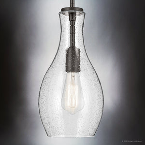 Urban Ambiance - Pendant - UKC20105 Casual Indoor Pendant, 13.75''H x 7''W x 7''Dep, Olde Bronze Finish, Opalyn Collection - 