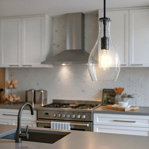 Urban Ambiance - Pendant - UKC20105 Casual Indoor Pendant, 13.75''H x 7''W x 7''Dep, Olde Bronze Finish, Opalyn Collection - 