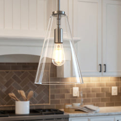 Urban Ambiance - Pendant - UKC20106 Casual Indoor Pendant, 15.25''H x 10.25''W x 10.25''Dep, Chrome Finish, Opalyn Collection - 