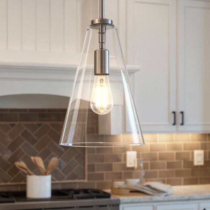 UKC20106 Casual Indoor Pendant, 15.25''H x 10.25''W x 10.25''Dep, Chrome Finish, Opalyn Collection