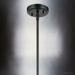 Urban Ambiance - Pendant - UKC20107 Casual Indoor Pendant, 17.75''H x 9''W x 9''Dep, Black Finish, Opalyn Collection - 
