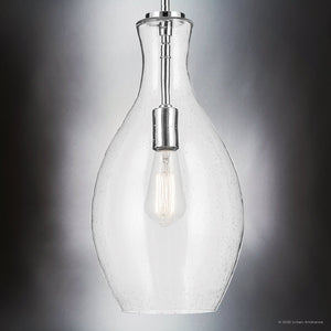Urban Ambiance - Pendant - UKC20109 Casual Indoor Pendant, 17.75''H x 9''W x 9''Dep, Chrome Finish, Opalyn Collection - 
