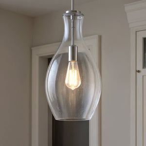 Urban Ambiance - Pendant - UKC20109 Casual Indoor Pendant, 17.75''H x 9''W x 9''Dep, Chrome Finish, Opalyn Collection - 