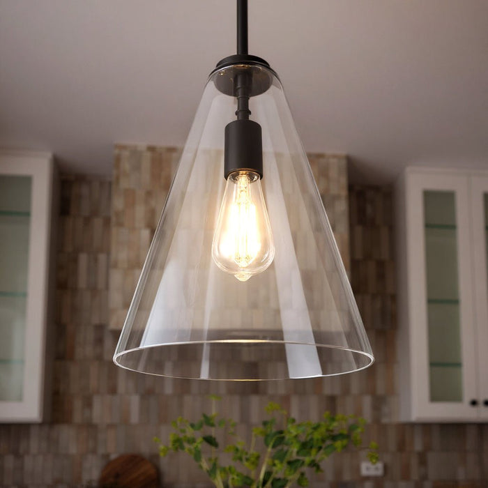 UKC20110 Casual Indoor Pendant, 15.25''H x 10.25''W x 10.25''Dep, Olde Bronze Finish, Opalyn Collection