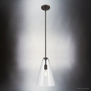 Urban Ambiance - Pendant - UKC20110 Casual Indoor Pendant, 15.25''H x 10.25''W x 10.25''Dep, Olde Bronze Finish, Opalyn Collection - 