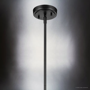 Urban Ambiance - Pendant - UKC20114 Casual Indoor Pendant, 15.5''H x 14.25''W x 14.25''Dep, Black Finish, Opalyn Collection - 