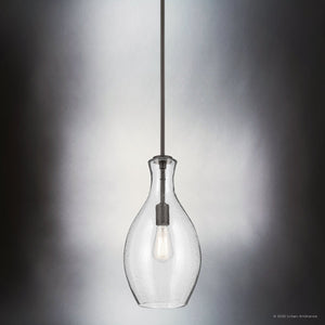 Urban Ambiance - Pendant - UKC20115 Casual Indoor Pendant, 17.75''H x 9''W x 9''Dep, Olde Bronze Finish, Opalyn Collection - 