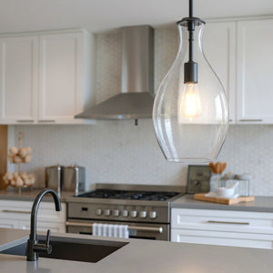 Urban Ambiance - Pendant - UKC20115 Casual Indoor Pendant, 17.75''H x 9''W x 9''Dep, Olde Bronze Finish, Opalyn Collection - 
