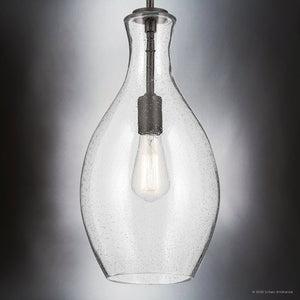 Urban Ambiance - Pendant - UKC20115 Casual Indoor Pendant, 17.75''H x 9''W x 9''Dep, Olde Bronze Finish, Opalyn Collection - 