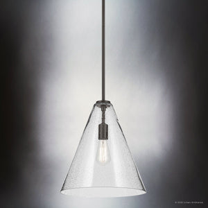 Urban Ambiance - Pendant - UKC20120 Casual Indoor Pendant, 15.5''H x 14.25''W x 14.25''Dep, Olde Bronze Finish, Opalyn Collection - 