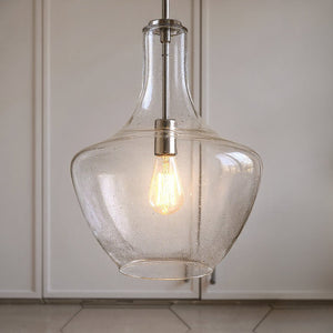 Urban Ambiance - Pendant - UKC20125 Casual Indoor Pendant, 19.75''H x 14''W x 14''Dep, Chrome Finish, Opalyn Collection - 