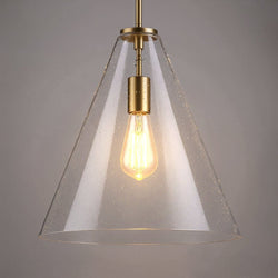 Urban Ambiance - Pendant - UKC20128 Casual Indoor Pendant, 15.5''H x 14.25''W x 14.25''Dep, Natural Brass Finish, Opalyn Collection - 