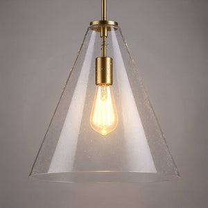 Urban Ambiance - Pendant - UKC20128 Casual Indoor Pendant, 15.5''H x 14.25''W x 14.25''Dep, Natural Brass Finish, Opalyn Collection - 