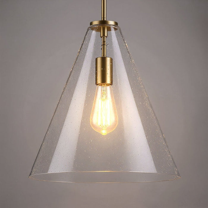 UKC20128 Casual Indoor Pendant, 15.5''H x 14.25''W x 14.25''Dep, Natural Brass Finish, Opalyn Collection