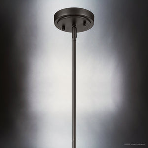 Urban Ambiance - Pendant - UKC20129 Casual Indoor Pendant, 15.5''H x 14.25''W x 14.25''Dep, Olde Bronze Finish, Opalyn Collection - 